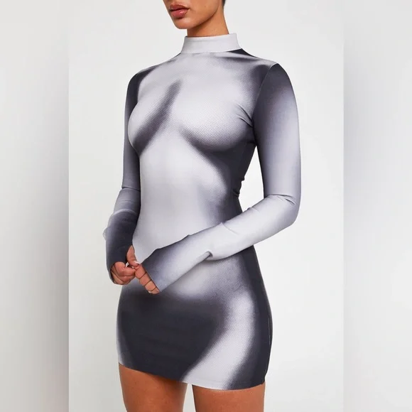 bodycon dress with body print Women's Brown Rumii Maxi Dress Body Print in Size Medium by Outcast main image 1